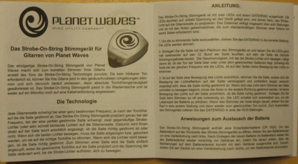 Planet Waves, PW-CT-06, S.O.S. Stimmgerät,