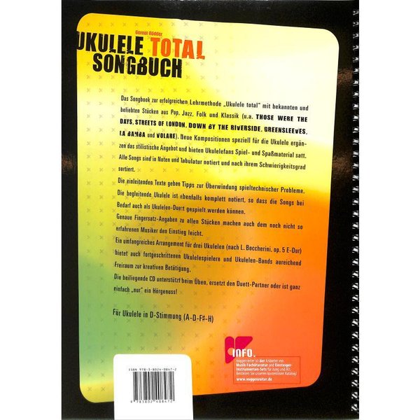 Ukulele Total Songbuch, Roeder Gernot, VOGG 0874-2